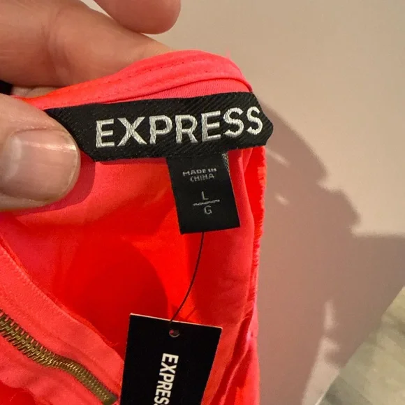 Express Coral Sequin Sleeve Blouse - Picture 3 of 4